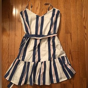 New with tags size 00p Banana Republic white with blue and red stripes dress
